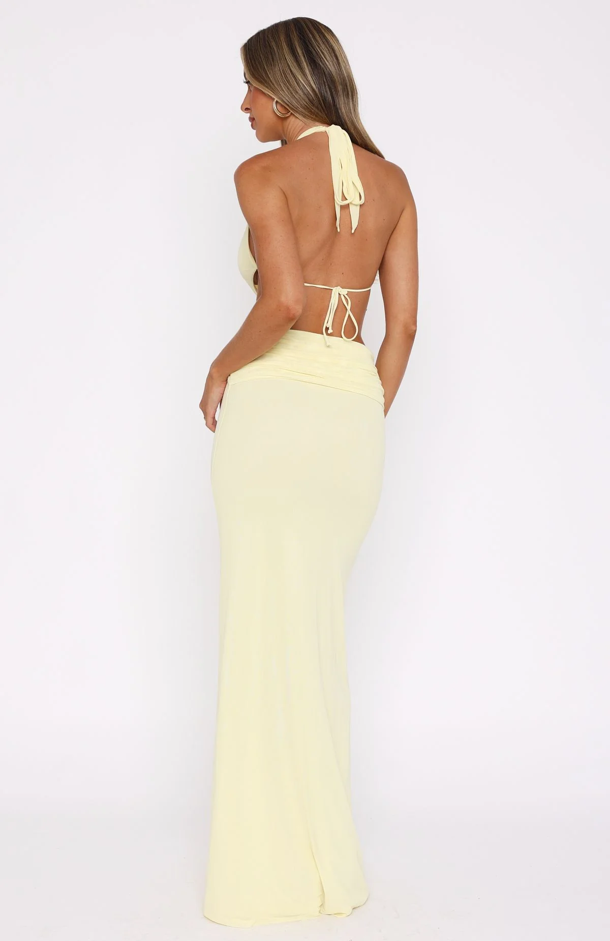 Everybody's Watching Maxi Dress Lemon - Image 4