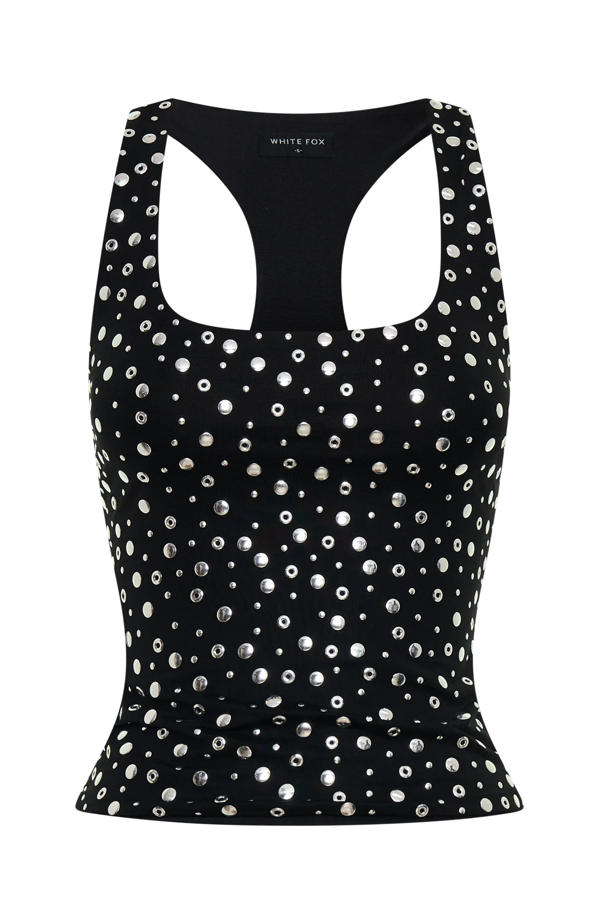 Festival Feels Studded Tank Top Black - Image 8