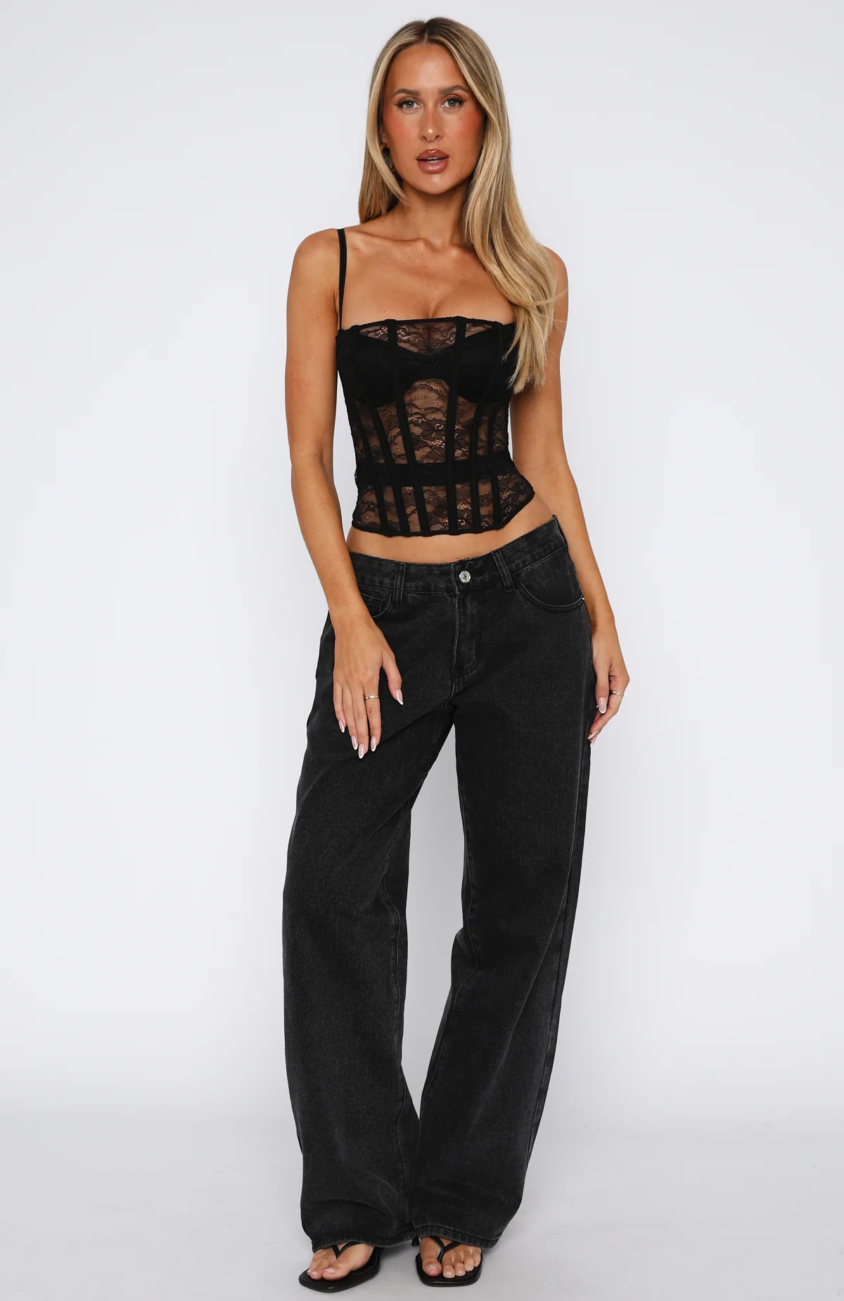 I'm Irreplaceable Lace Bustier Black - Image 5