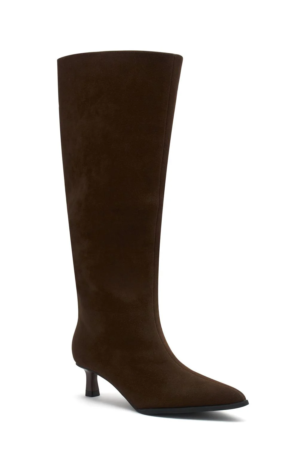 Juliette Knee High Boots Chocolate Faux Suede - Image 3