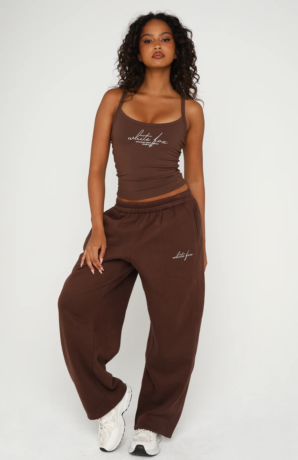 Know What You Want Barrel Leg Sweatpants Chocolate - Image 2