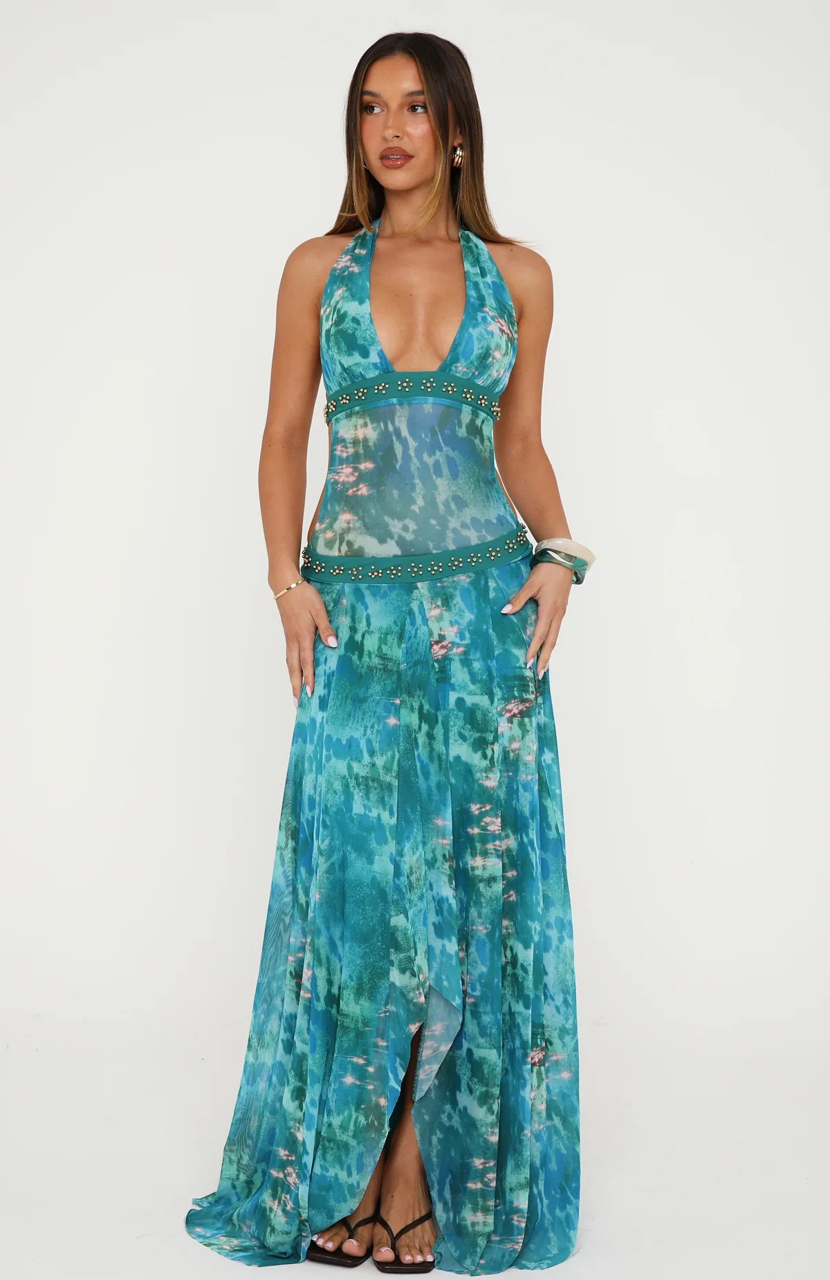 Lights Camera Action Maxi Dress Crystal Tide - Image 3