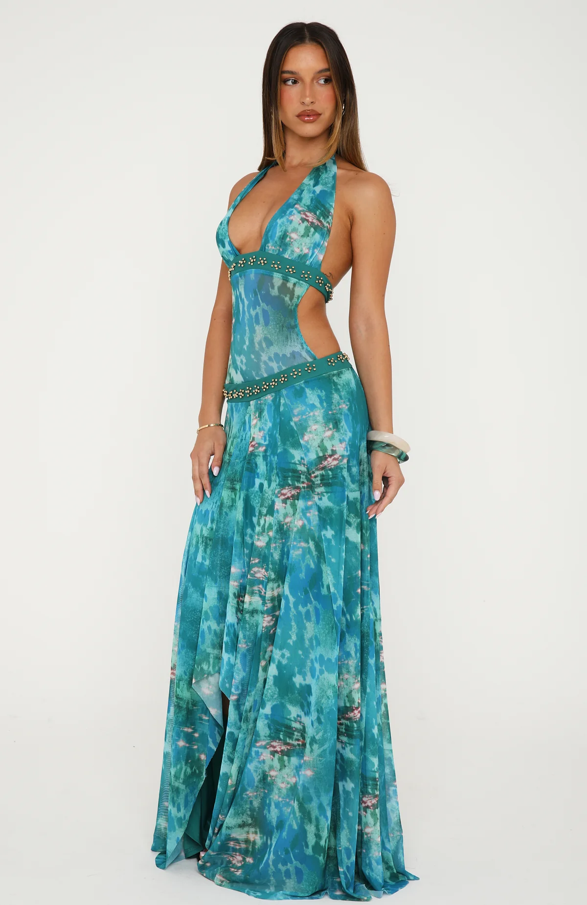 Lights Camera Action Maxi Dress Crystal Tide - Image 4