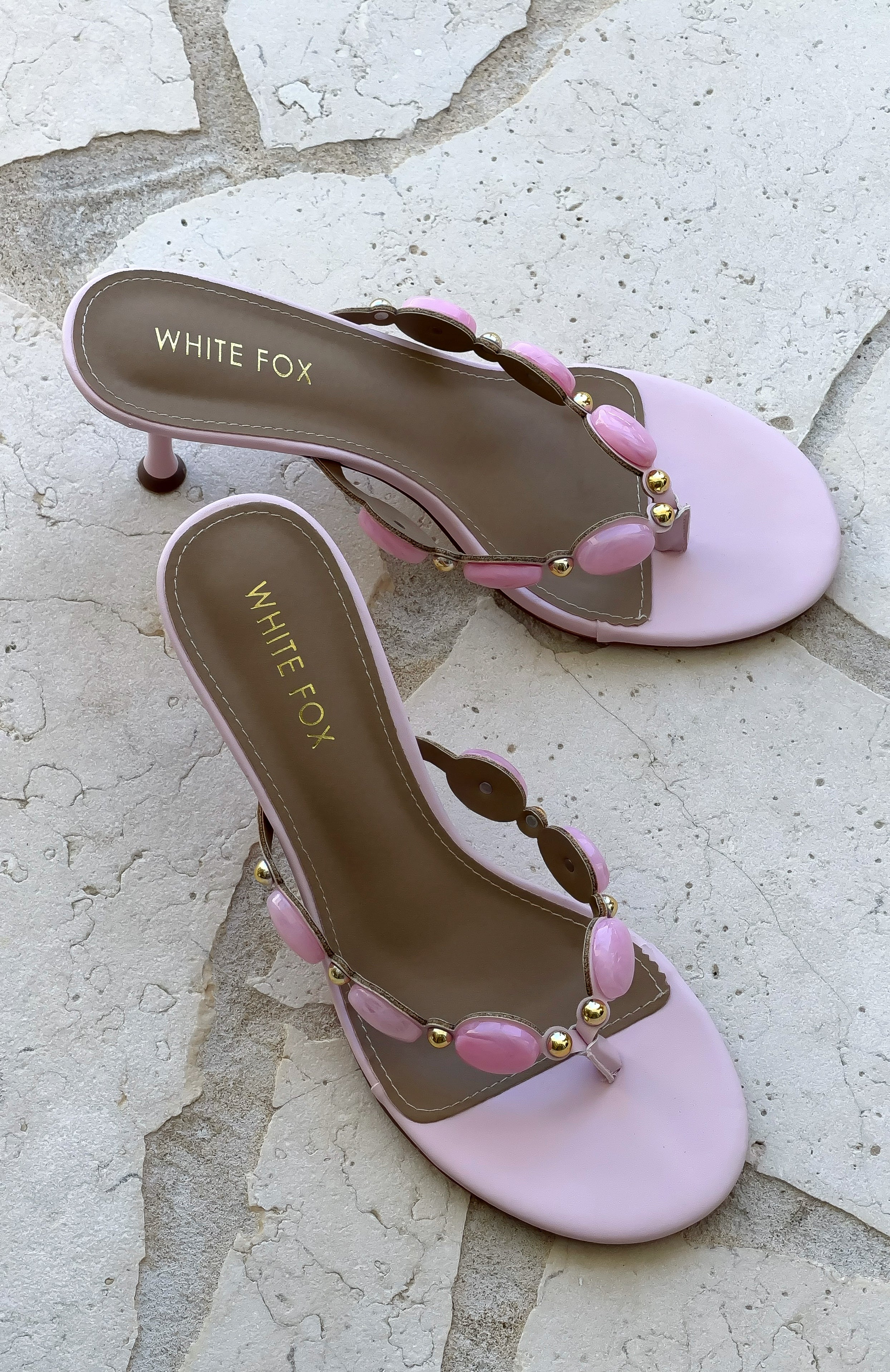 Nina Beaded Mules Baby Pink - Image 2