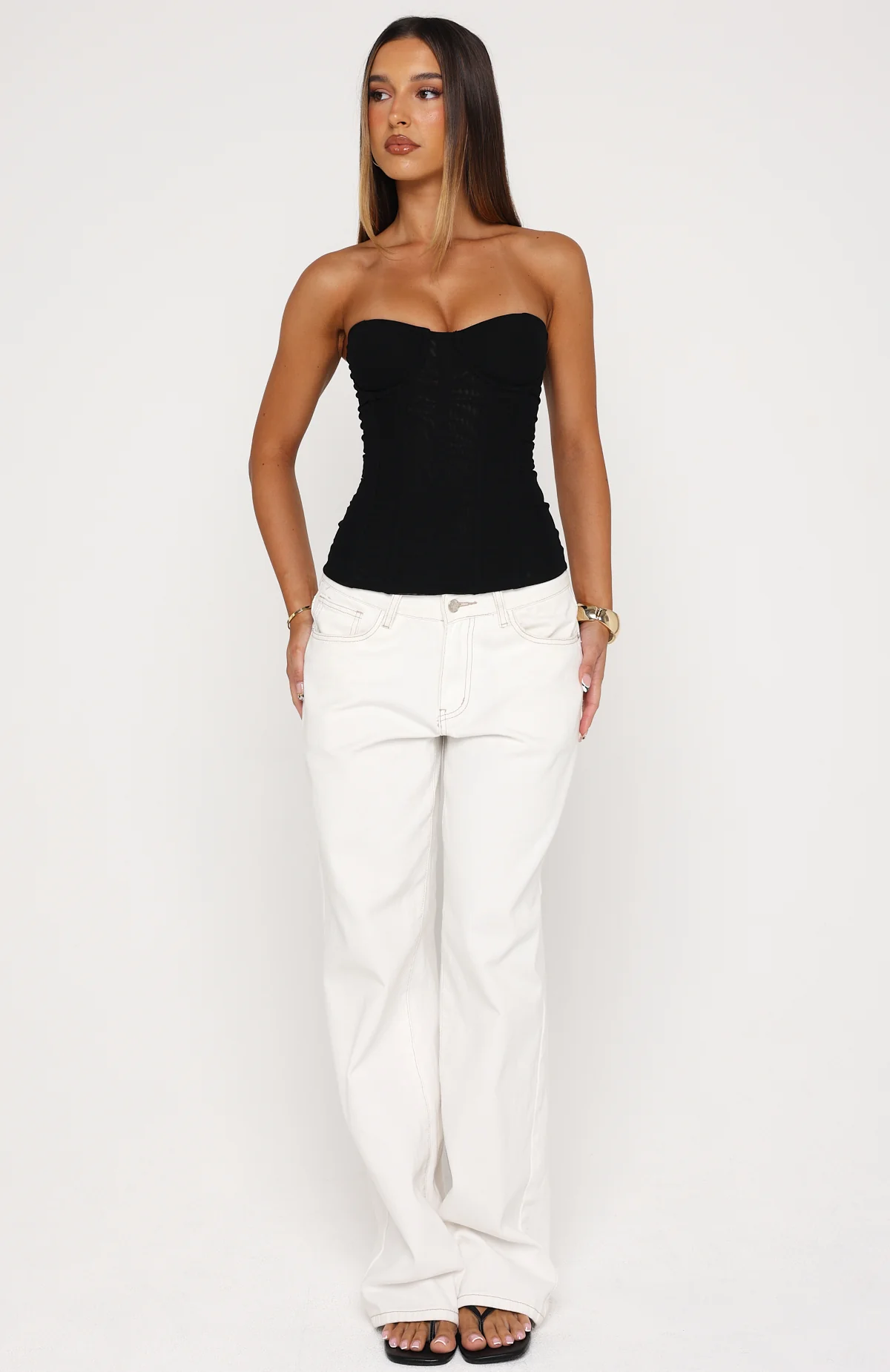 Pinky Promise Strapless Bustier Black - Image 5