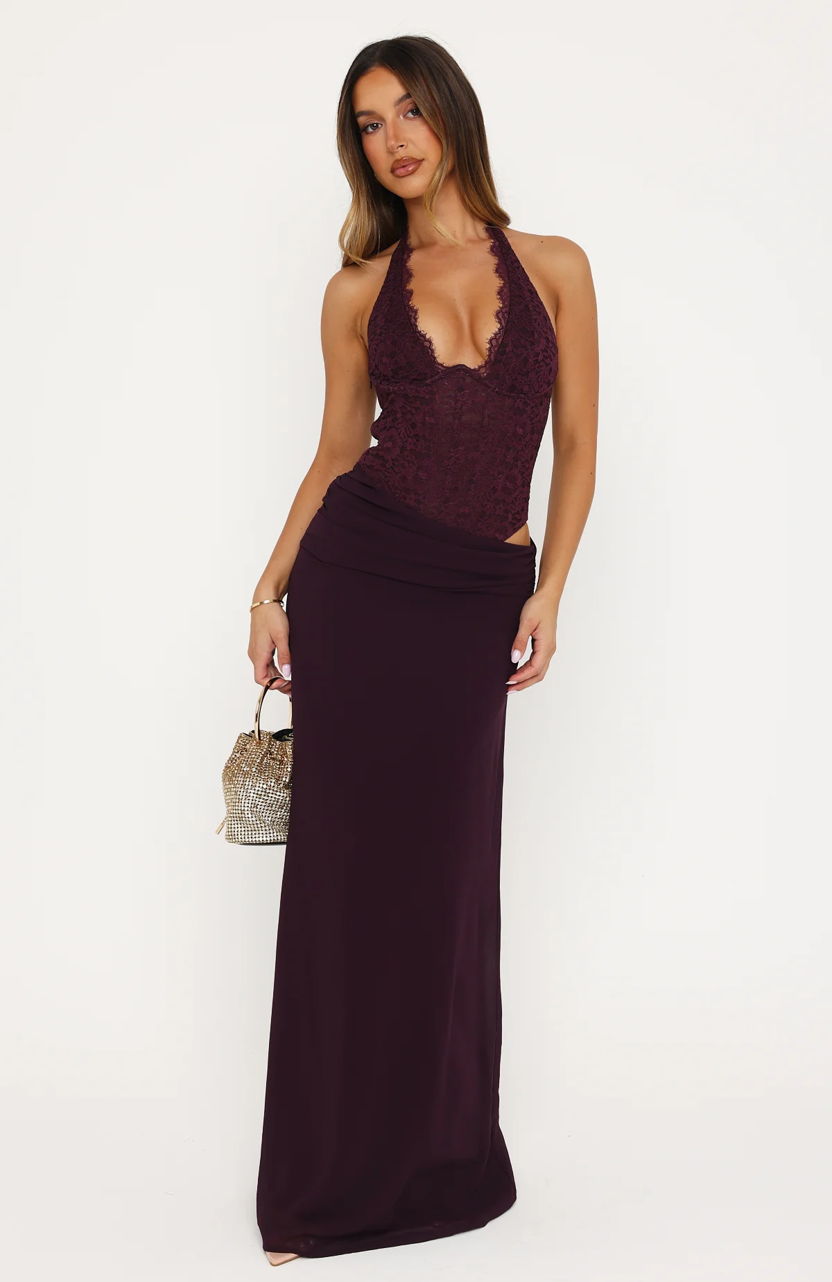 Purely Yours Maxi Dress Plum - Image 3
