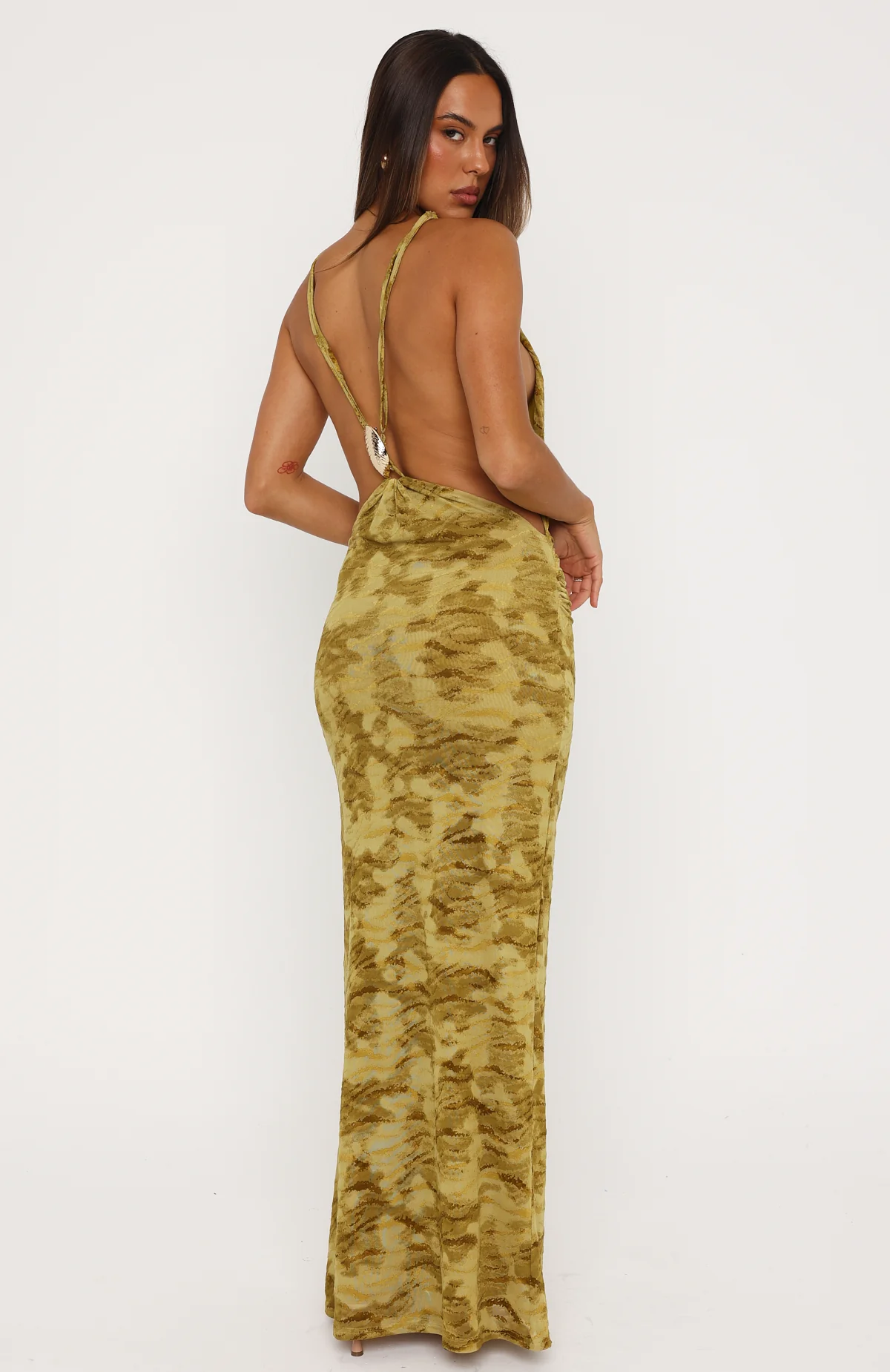 Soft Sin Maxi Dress Chartreuse - Image 5