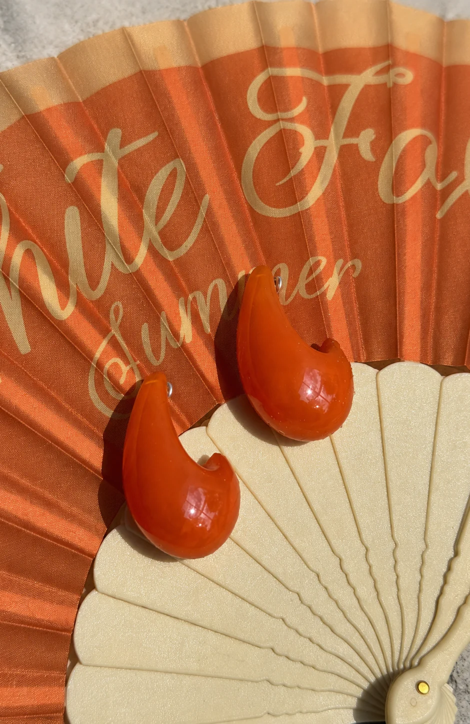 Storm Earrings Orange - Image 3