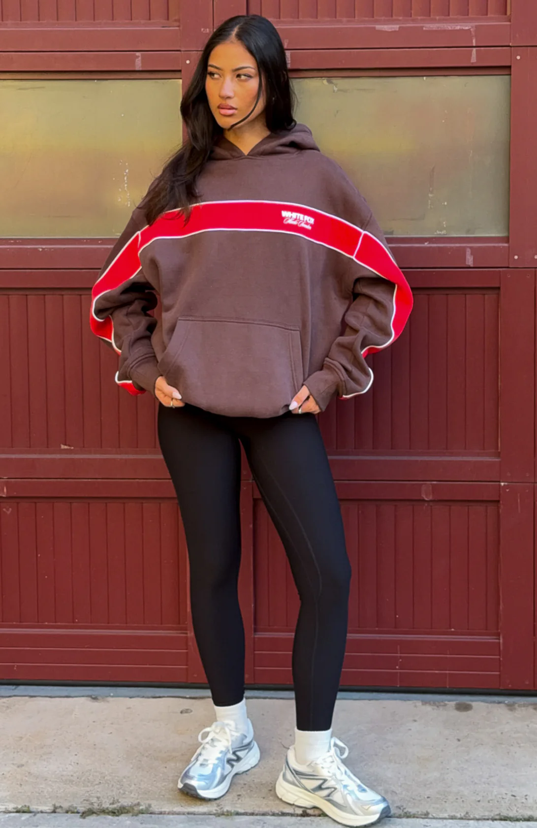 Studio 17 Jules Oversized Hoodie Chocolate - Image 2