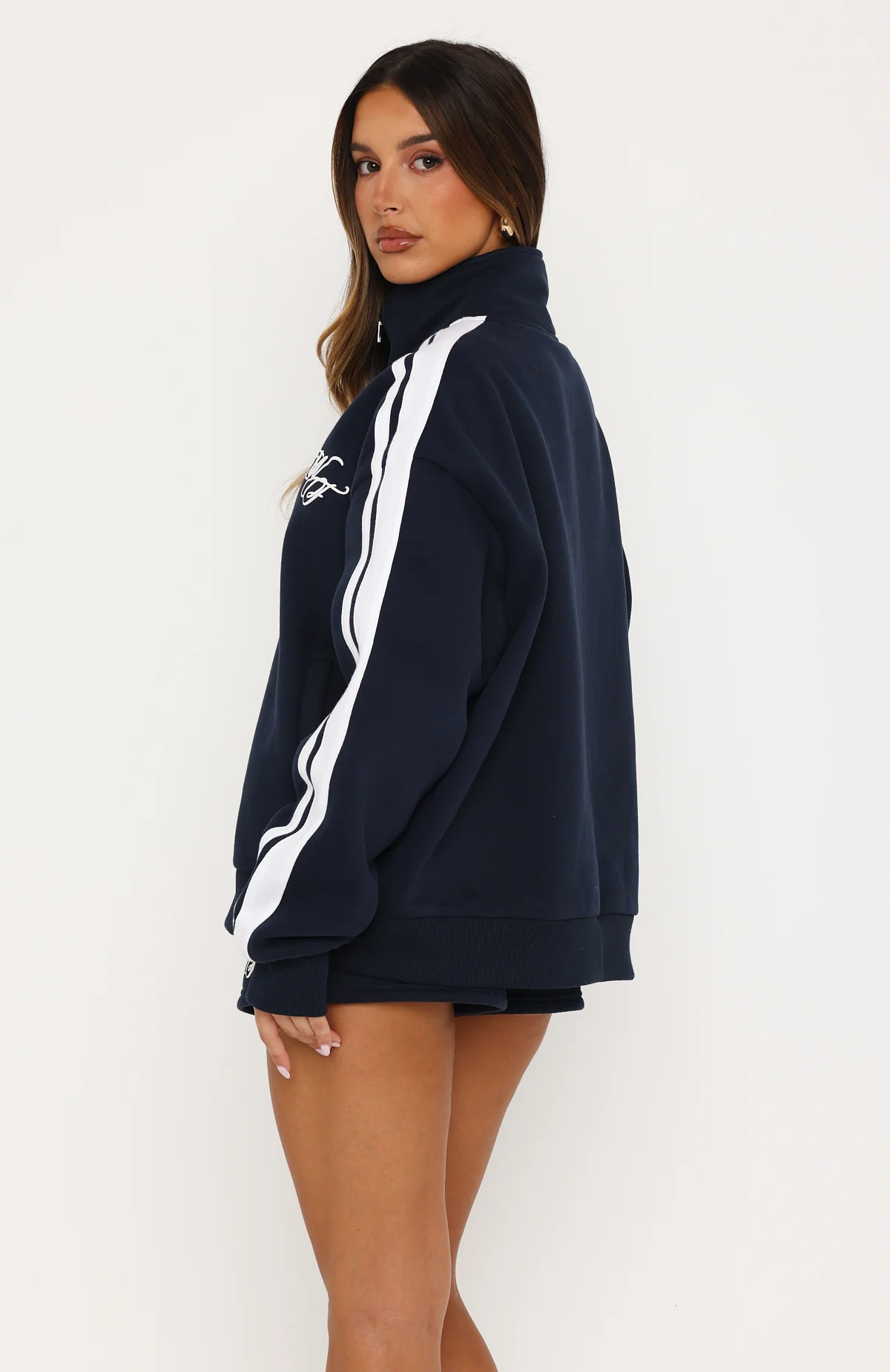 Studio 17 Odessa Oversized Zip Jacket Navy - Image 4