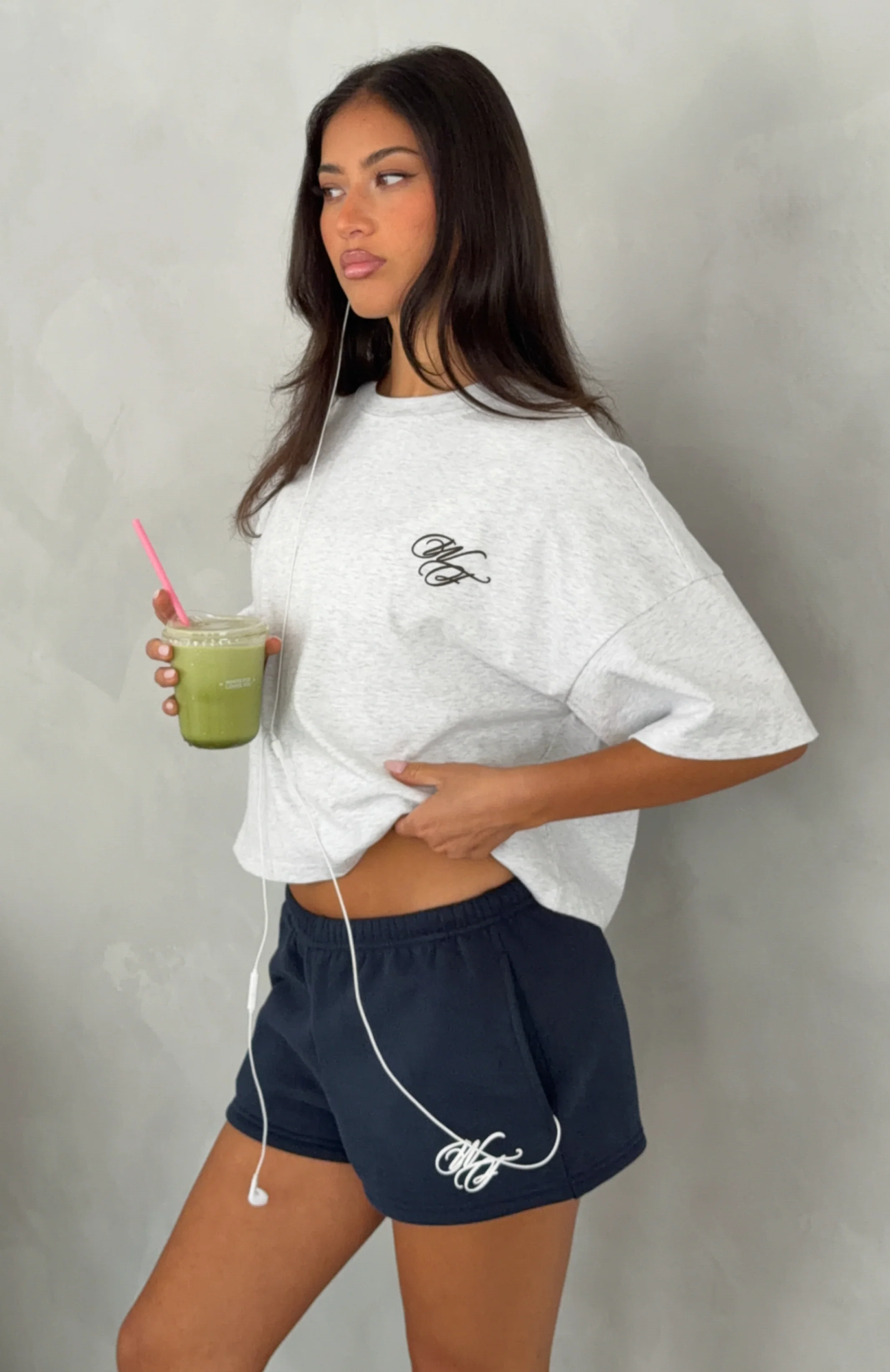 Studio 17 Raven Boxy Oversized Tee Grey Marle - Image 7