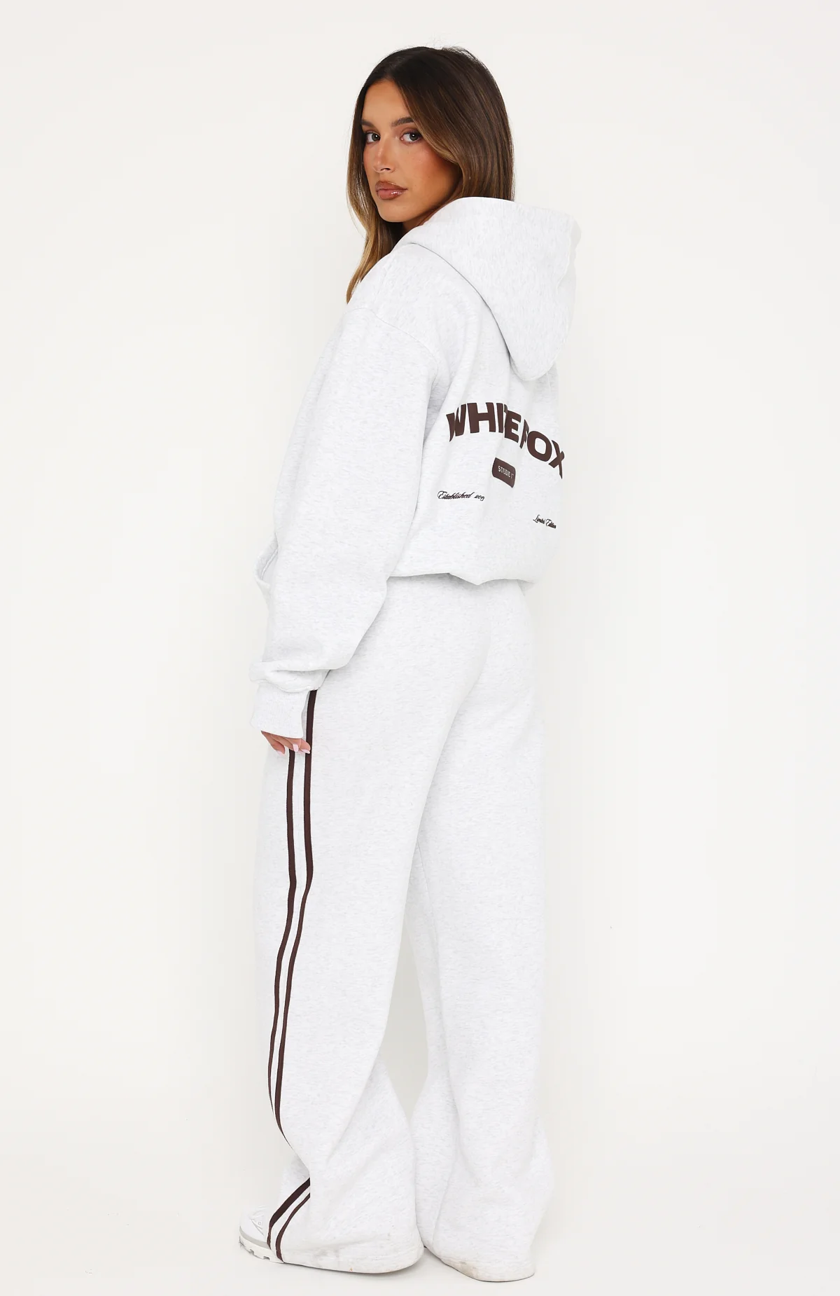 Studio 17 Raven Wide Leg Sweatpants Grey Marle - Image 4