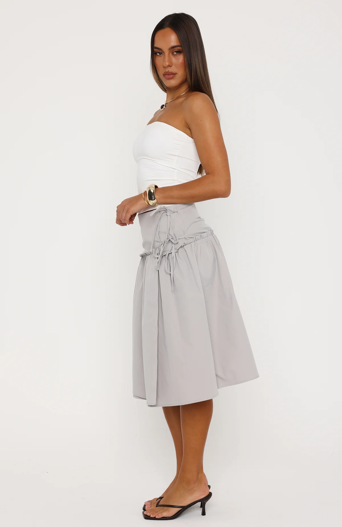 Sweet Chaos Midi Skirt Dove - Image 4