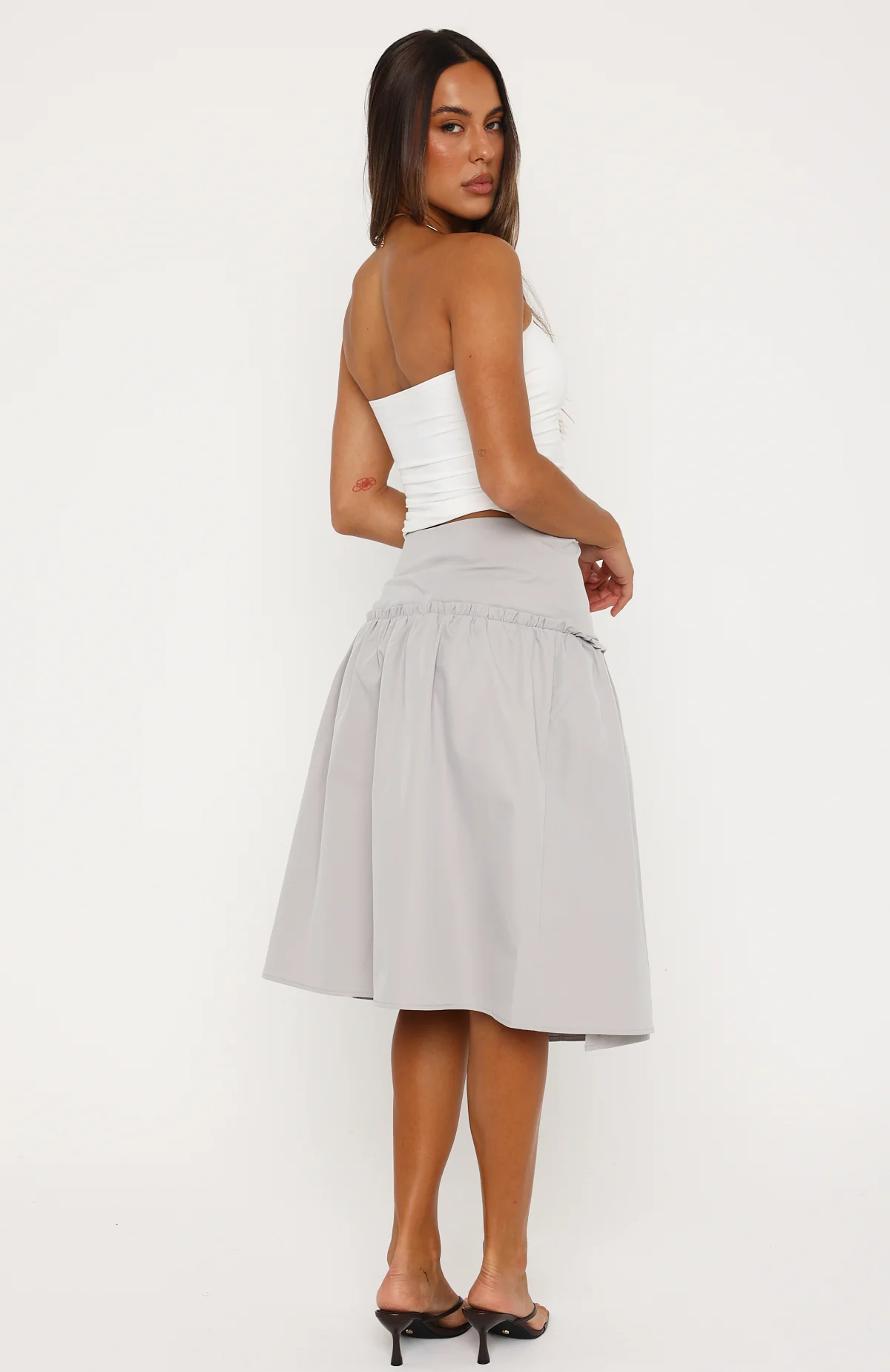 Sweet Chaos Midi Skirt Dove - Image 5