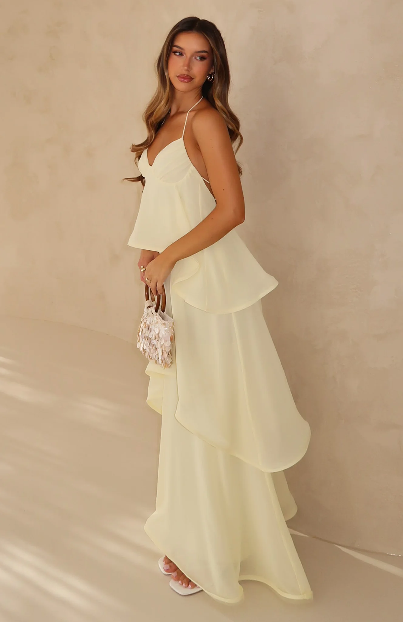 Twirl With Me Maxi Dress Lemon - Image 2