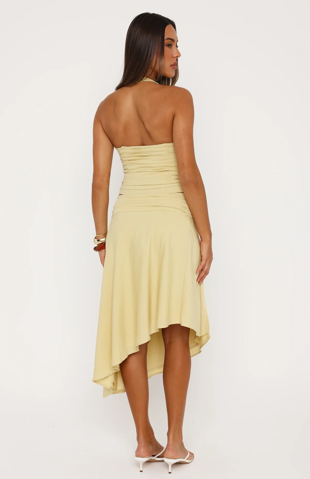 Twist And Tease Midi Skirt Burnt Butter - Image 5