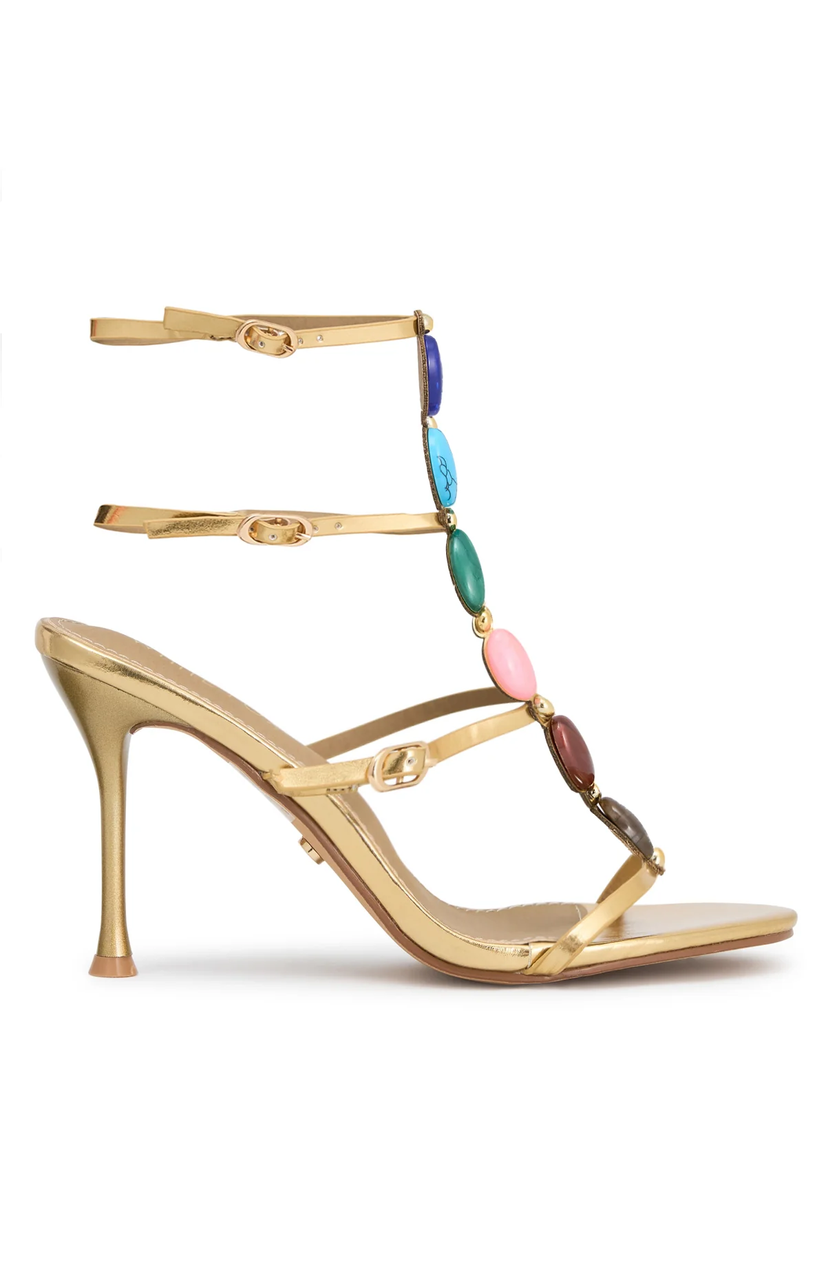 Yana Beaded Heels Gold - Image 3