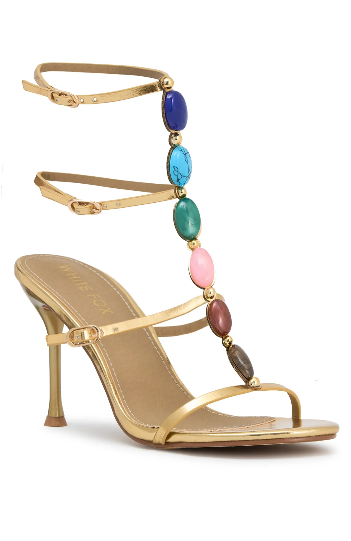 Yana Beaded Heels Gold - Image 4